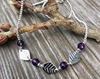 Bead and Leaf necklace in amethyst or aventurine - 18inch 