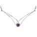 Sterling Gemstone Swing necklace by Ed Levin - NE62011FA