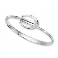 Elliptical Elegance Sterling Silver Bracelet 