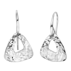 Sterling Silver Trillium earrings by Ed Levin 
