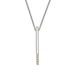 Sterling and Gold Sleek Sparkle Pendant - PE289416D