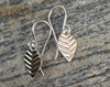 Leaf earring by M. Anderson - sterling silver 